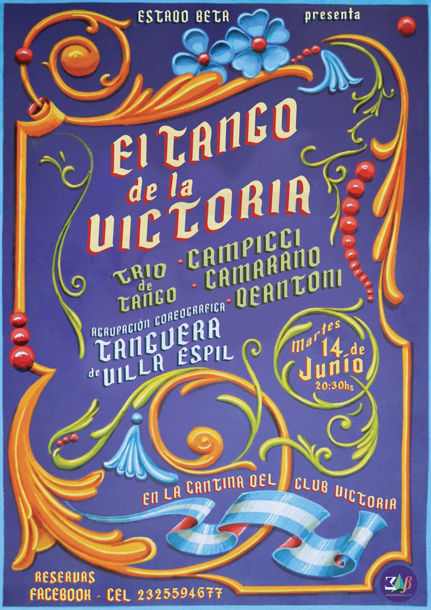 Afiche para evento "El Tango de la Victoria" - Diseño 